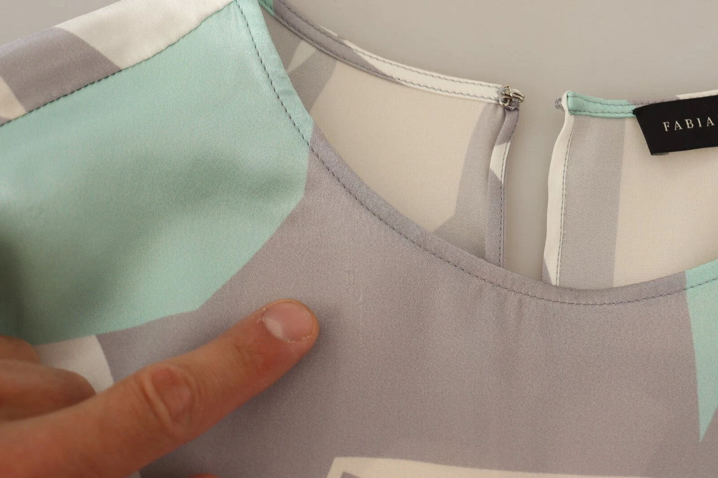 Fabiana Filippi Multicolor Silk Long Sleeves Round Neck Top Blouse