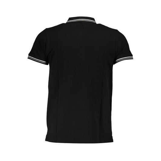 Cavalli Class Black Cotton Men Polo Shirt Mens T-Shirt