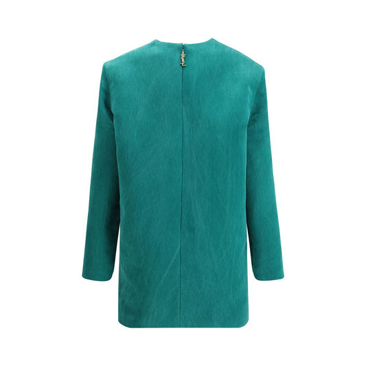 Saint Laurent Bicolor Silk Casual Dress