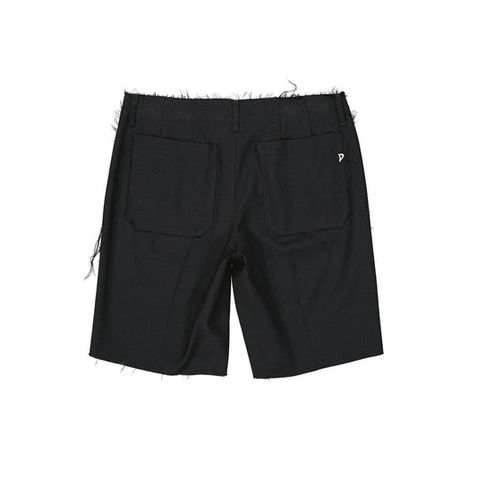 Dondup Black Virgin Wool Bermuda Shorts