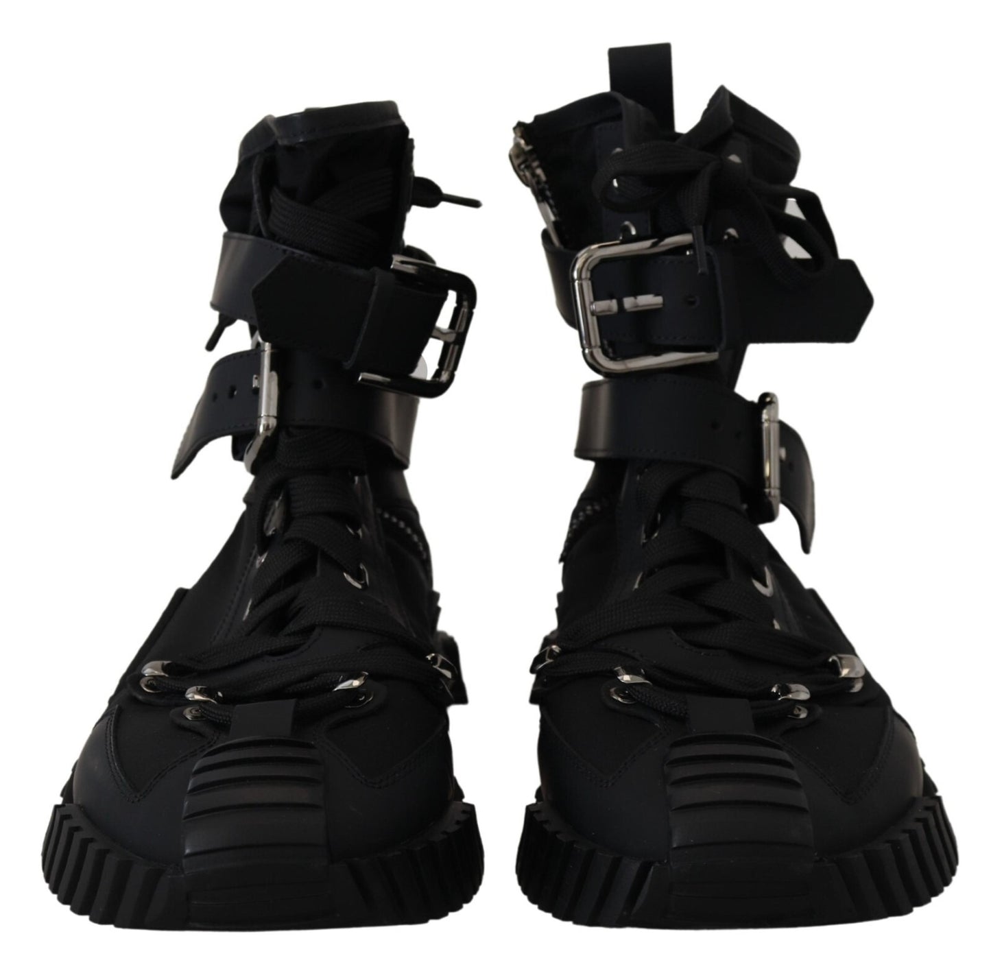 Dolce & Gabbana Sorrento Sneakers Nylon Black High Top Shoes