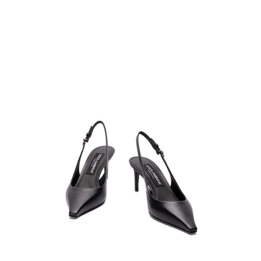 Dolce & Gabbana Black Calfskin High Heel Pumps
