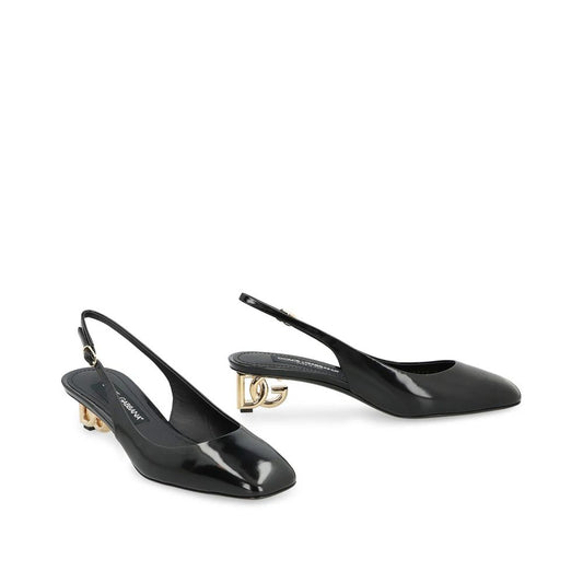 Dolce & Gabbana Black Calfskin High Heel Pumps