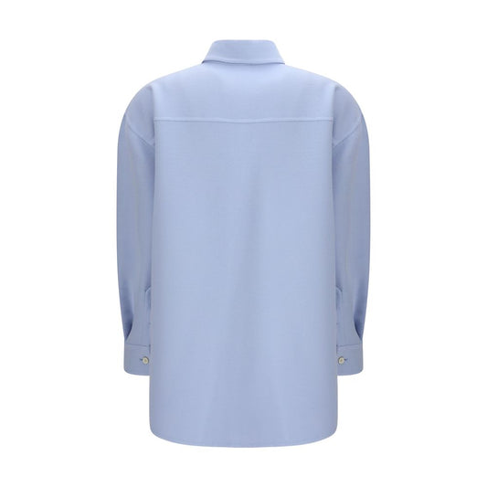 Fabiana Filippi Blue Fleece Wool Shirt
