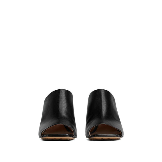 Bottega Veneta Black Lamb Leather Mules