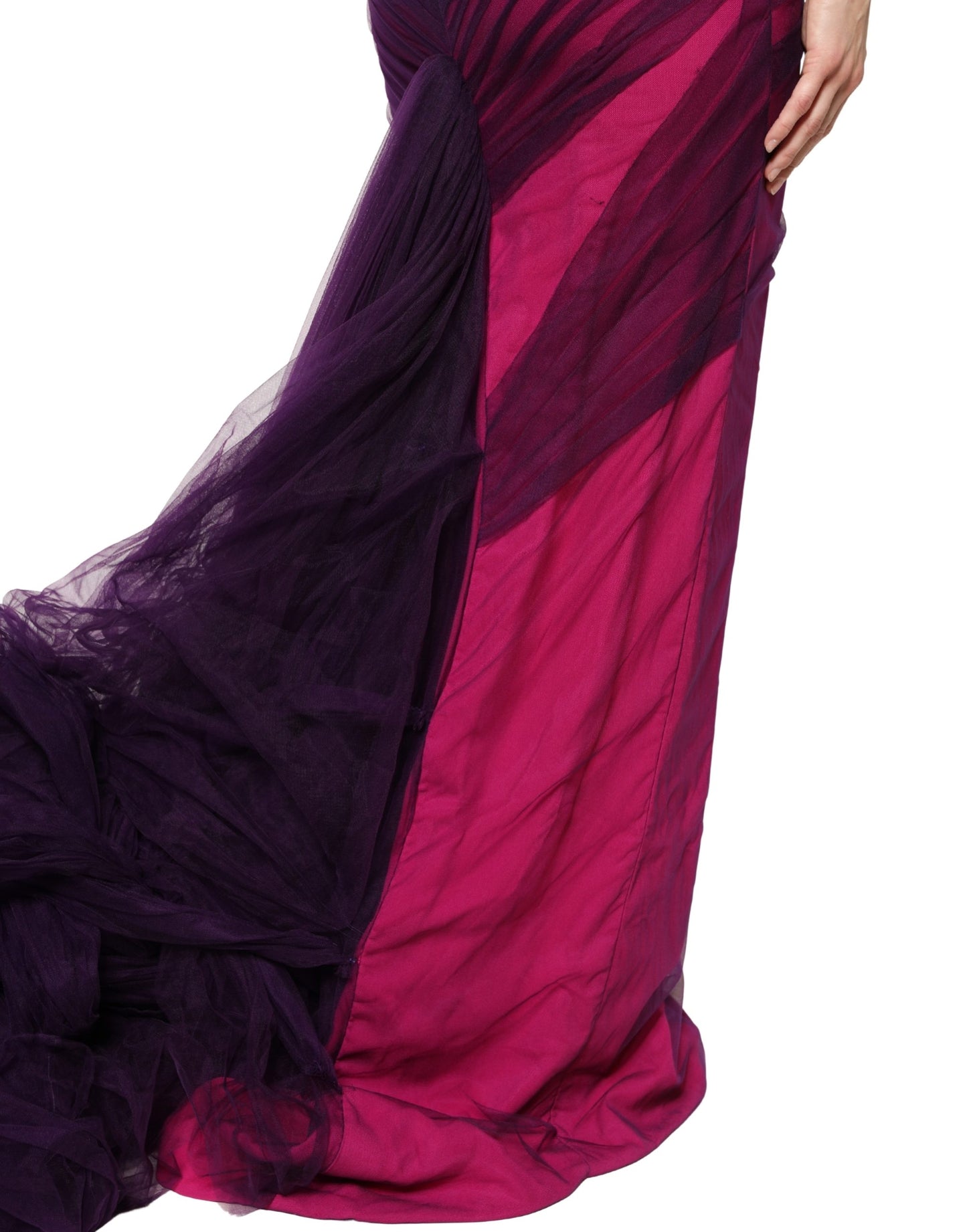 Dolce & Gabbana Pink Black Strapless Sheath Mermaid Dress