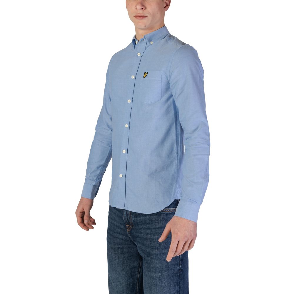 Lyle & Scott Blue Organic Cotton Dress Shirt