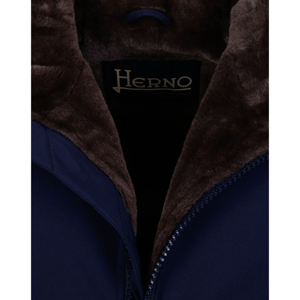 Herno Blue Polyamide Coat