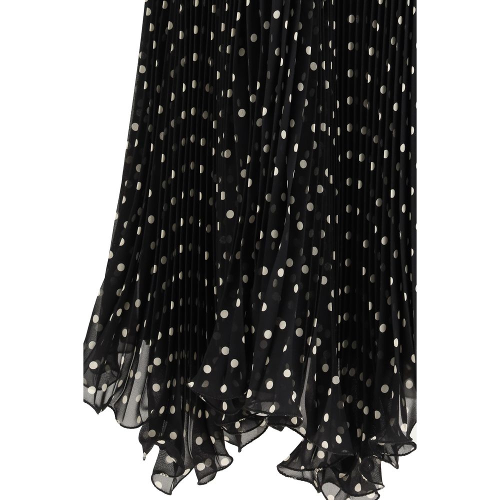 Valentino Black Viscose Midi Skirt