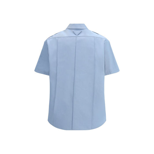 Prada Blue Cotton Shortsleeve Shirt