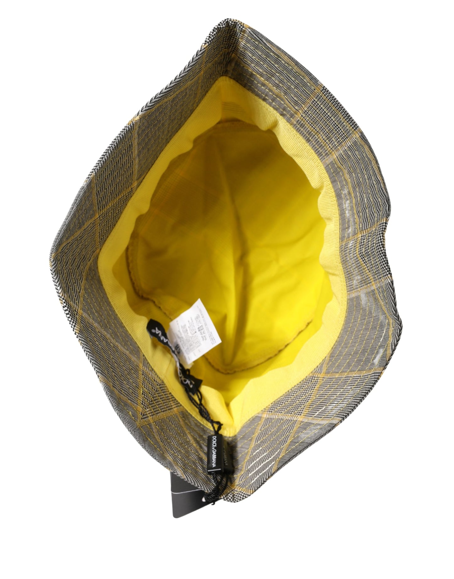 Dolce & Gabbana Men Gray Checkered Bucket Fisherman Capello Hat