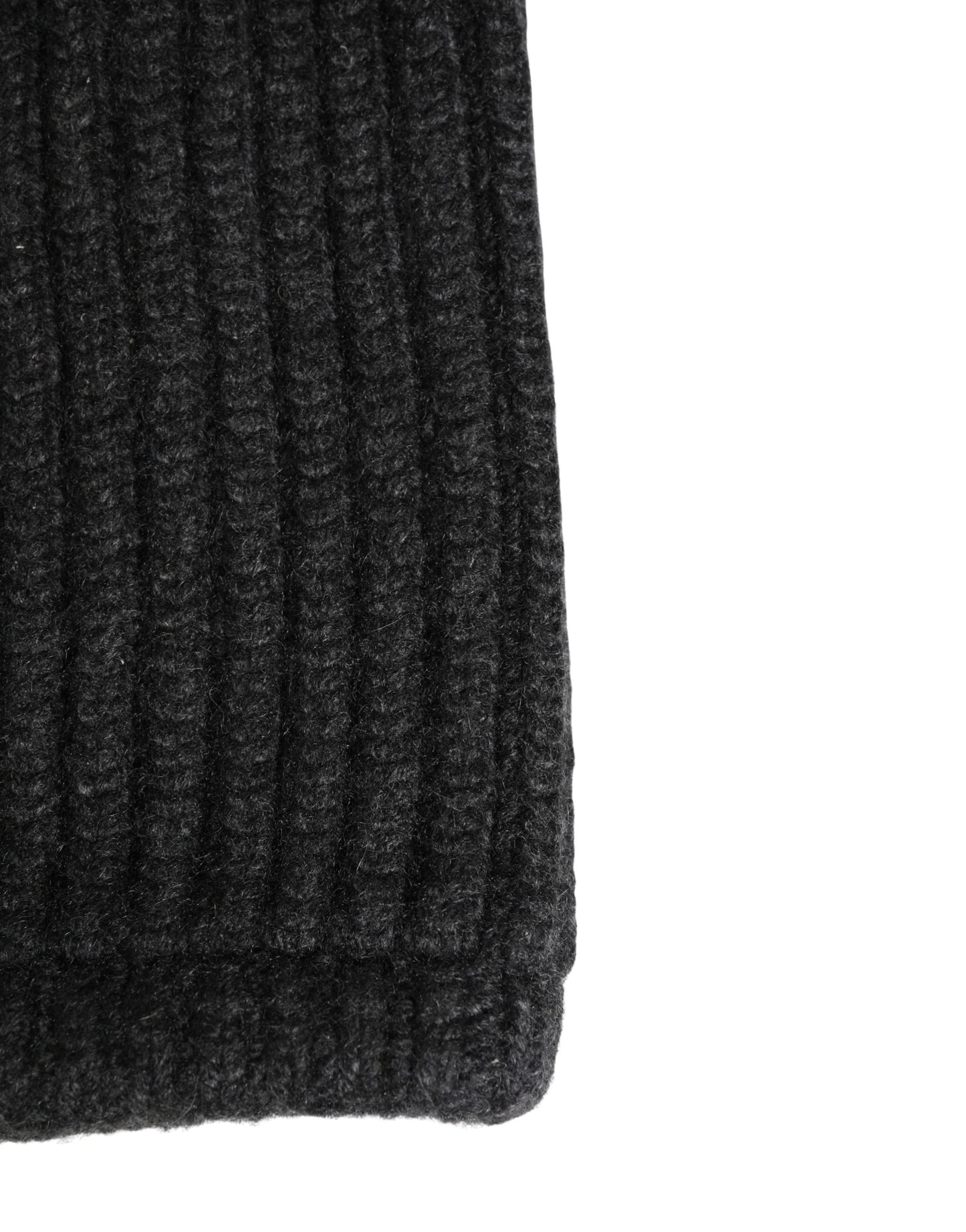 Dolce & Gabbana Black Cashmere Knitted Men Winter Neck Warmer Hat