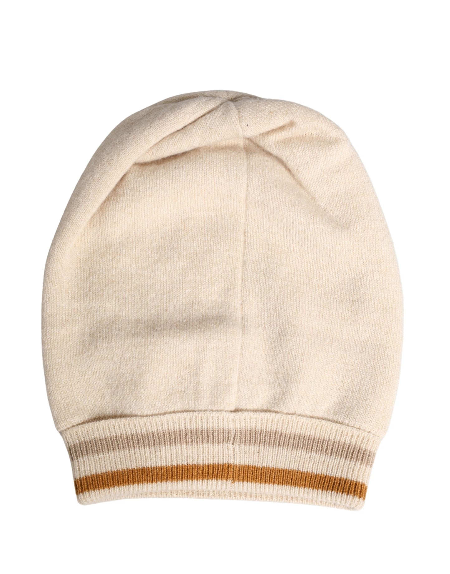 Dolce & Gabbana Beige Cashmere Knitted Women Winter Beanie Hat