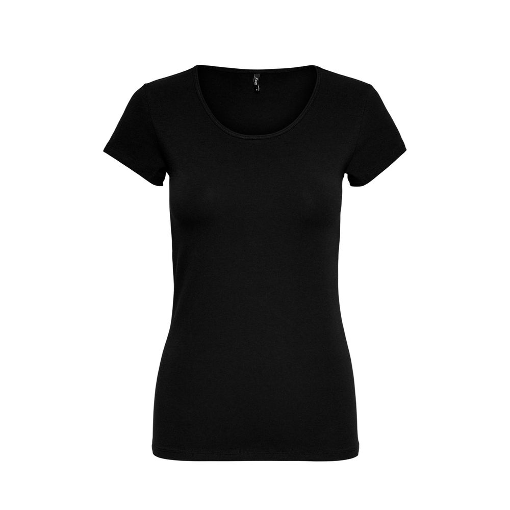 Only Black Cotton T-Shirt
