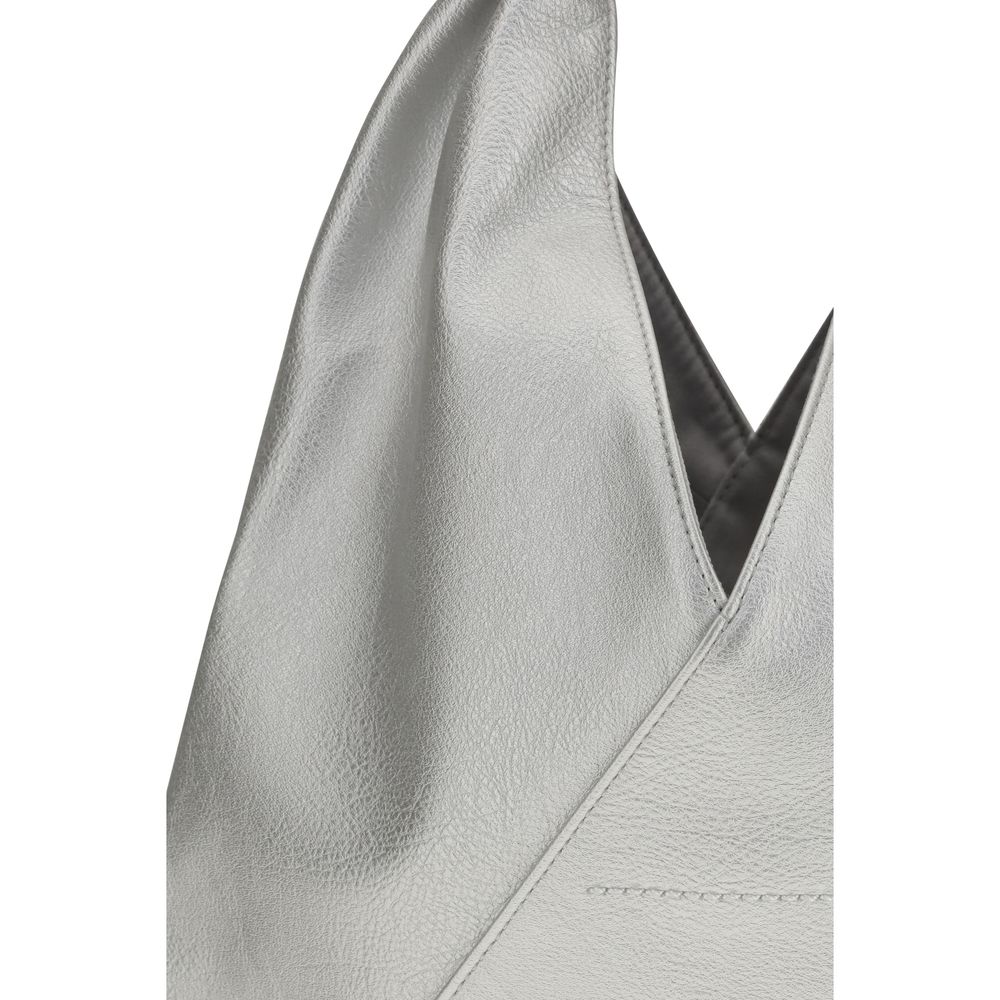 MM6 Silver Polyethylene Handbag