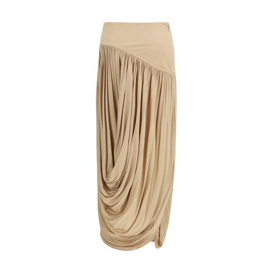 Ferragamo Beige Viscose Long Skirt