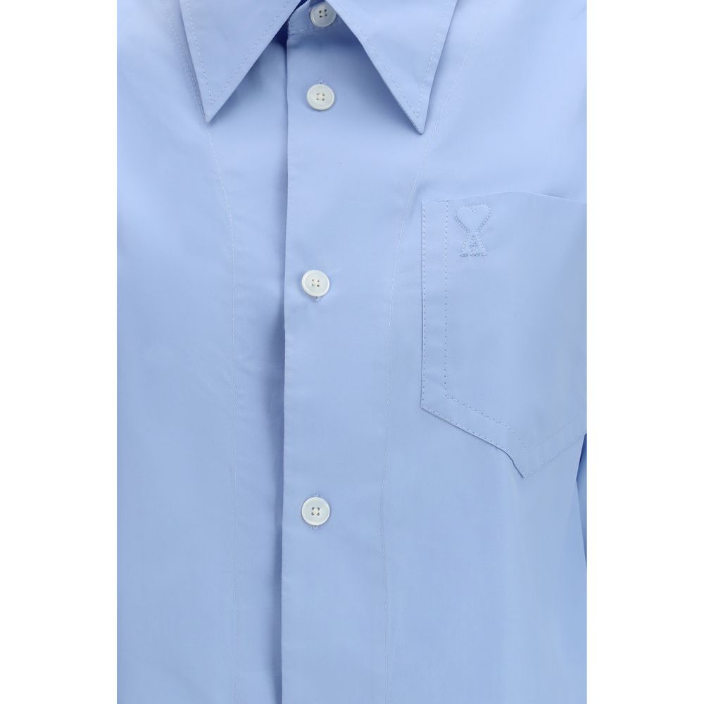 Ami Paris Blue Cotton Dress Shirt
