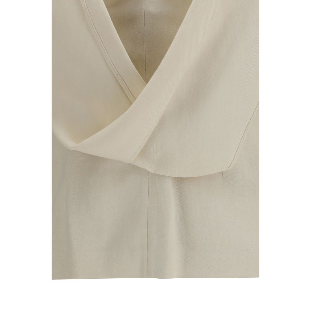 Brunello Cucinelli Beige Viscose Blouse