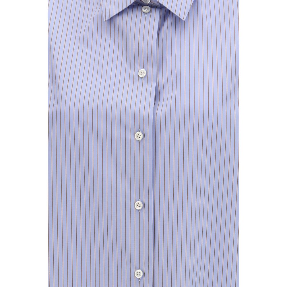 The Row Blue Cotton Pattern Shirt
