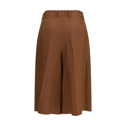 Lardini Brown Viscose Bermuda Shorts