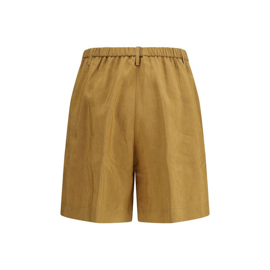 Forte_Forte Beige Linen Bermuda Shorts