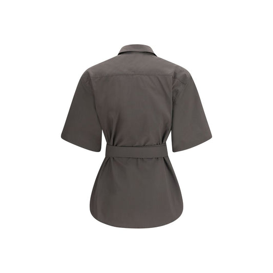 SA SU PHI Gray Cotton Bermuda Shorts