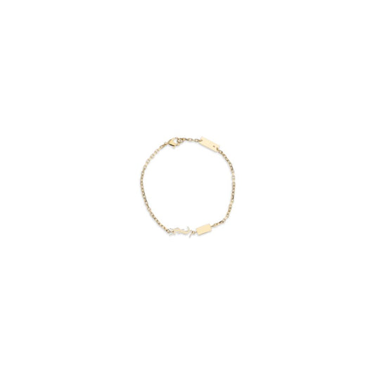Saint Laurent Gold Metal Bracelet