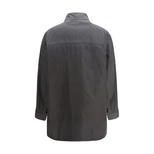 Prada Gray Recycled Polyamide Shell Jacket
