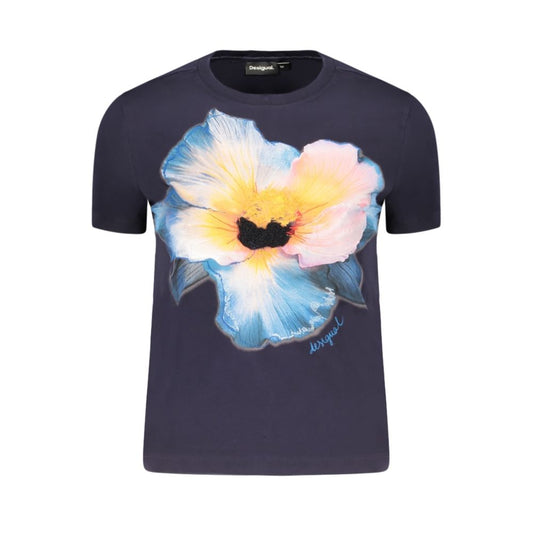 Desigual Blue Cotton Women T-Shirt