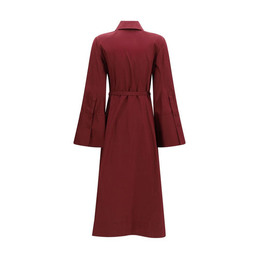 Gabriela Hearst Bordeaux Cotton Casual Dress