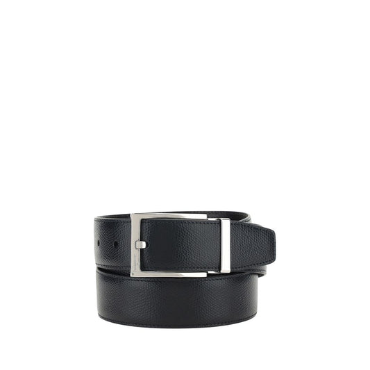 Ferragamo Black Calf Leather Bos Taurus Regular Belt