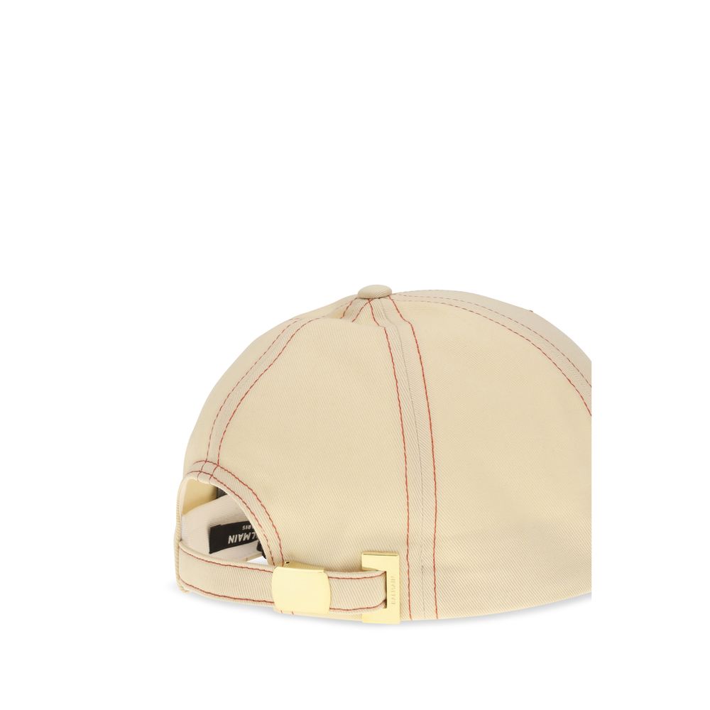Balmain Beige Cotton Cap (Baseball Hat)