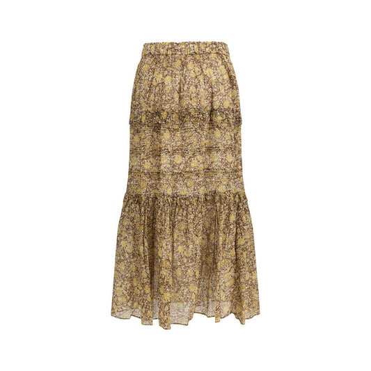 Marant Etoile Bicolor Cotton Long Skirt