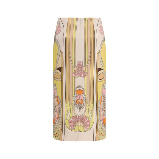 La Double J Multicolor Viscose Long Skirt