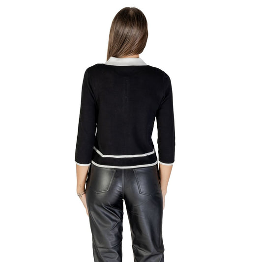 Morgan De Toi Black And White Viscose Sweatshirt
