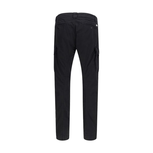 C.P. Company Black Cotton Cargo Pants
