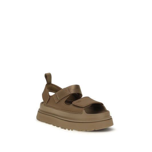 UGG Brown Recycled Polyester Flat Sandals