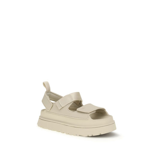 UGG Beige Recycled Polyester Flat Sandals