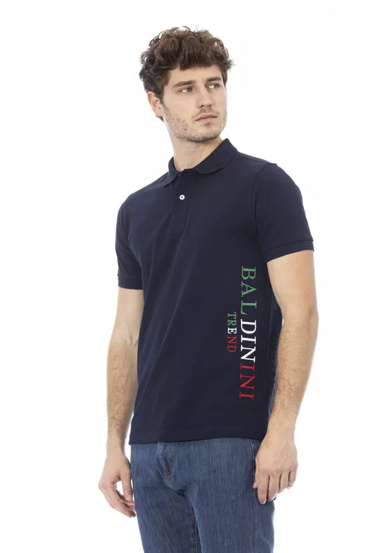 Baldinini Trend Blue Cotton Polo Shirt