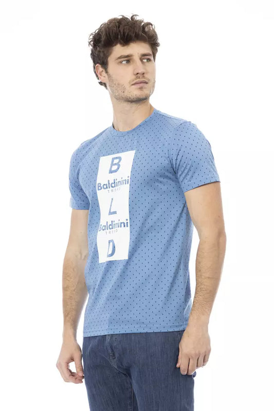Baldinini Trend Light Blue Cotton T-Shirt