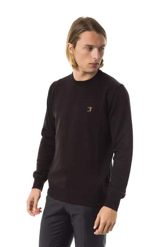 Uominitaliani Brown Merino Wool Sweater