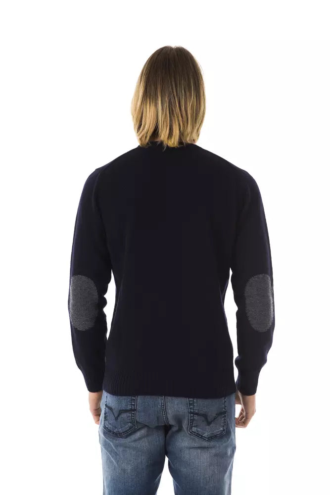 Uominitaliani Blue Wool Sweater