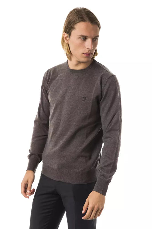 Uominitaliani Gray Merino Wool Sweater
