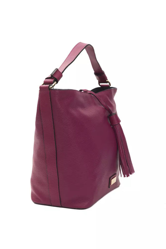 Pompei Donatella Burgundy Leather Shoulder Bag Womens Shoulder Bag