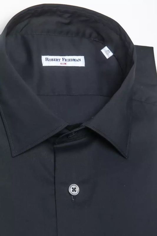 Robert Friedman Black Cotton Shirt