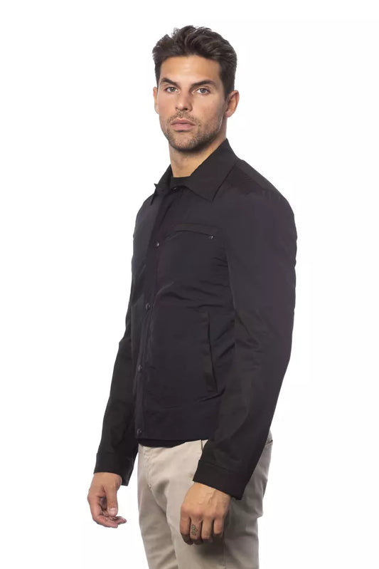 Verri Black Cotton Jackets & Coat