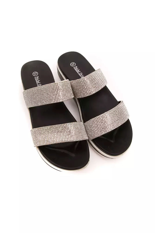 Péché Originel Silver Textile Sandal