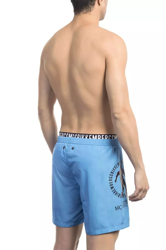 Bikkembergs Light Blue Polyester Swimwear