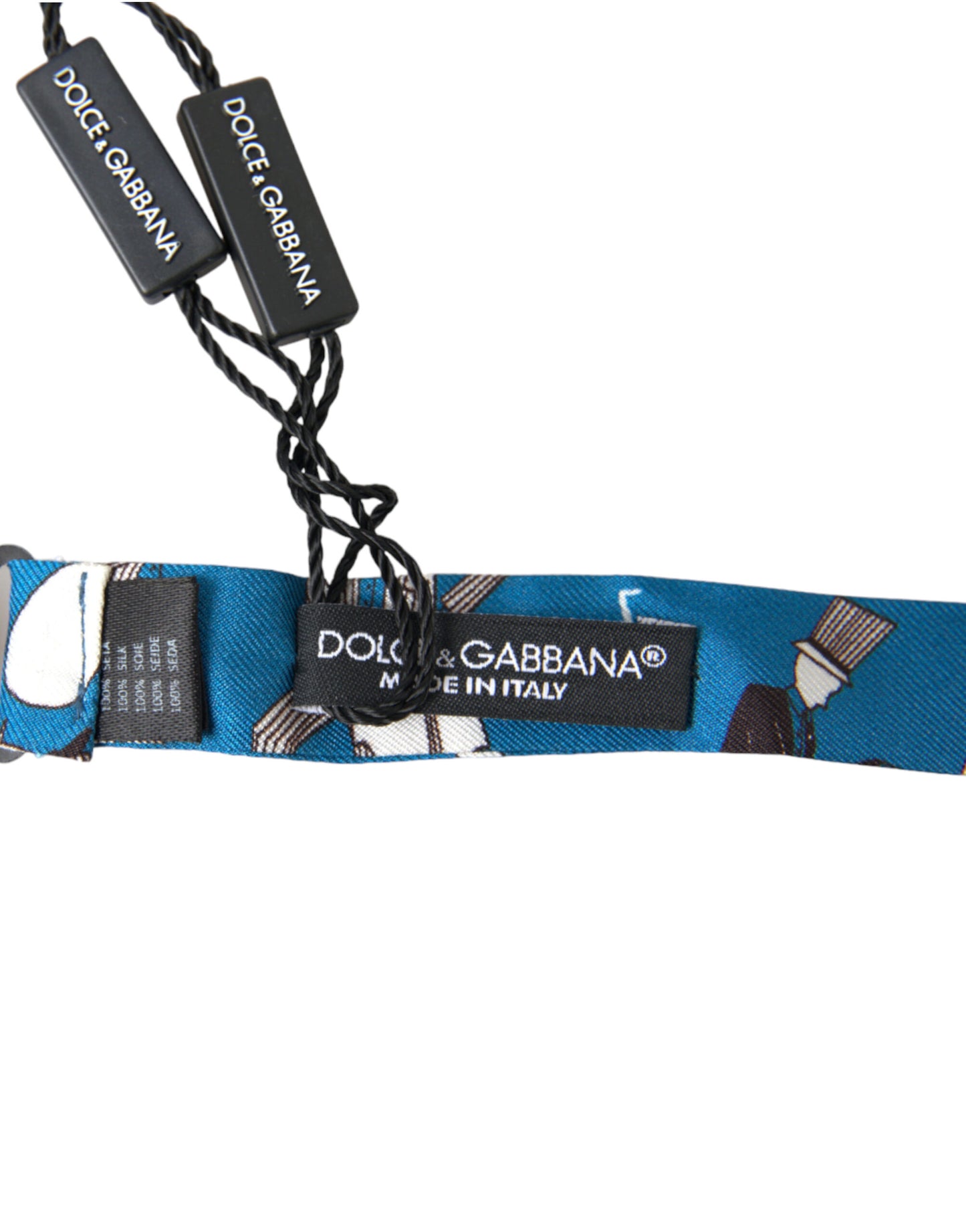 Dolce & Gabbana Elegant Silk Blue Jazz Club Bow Tie Mens