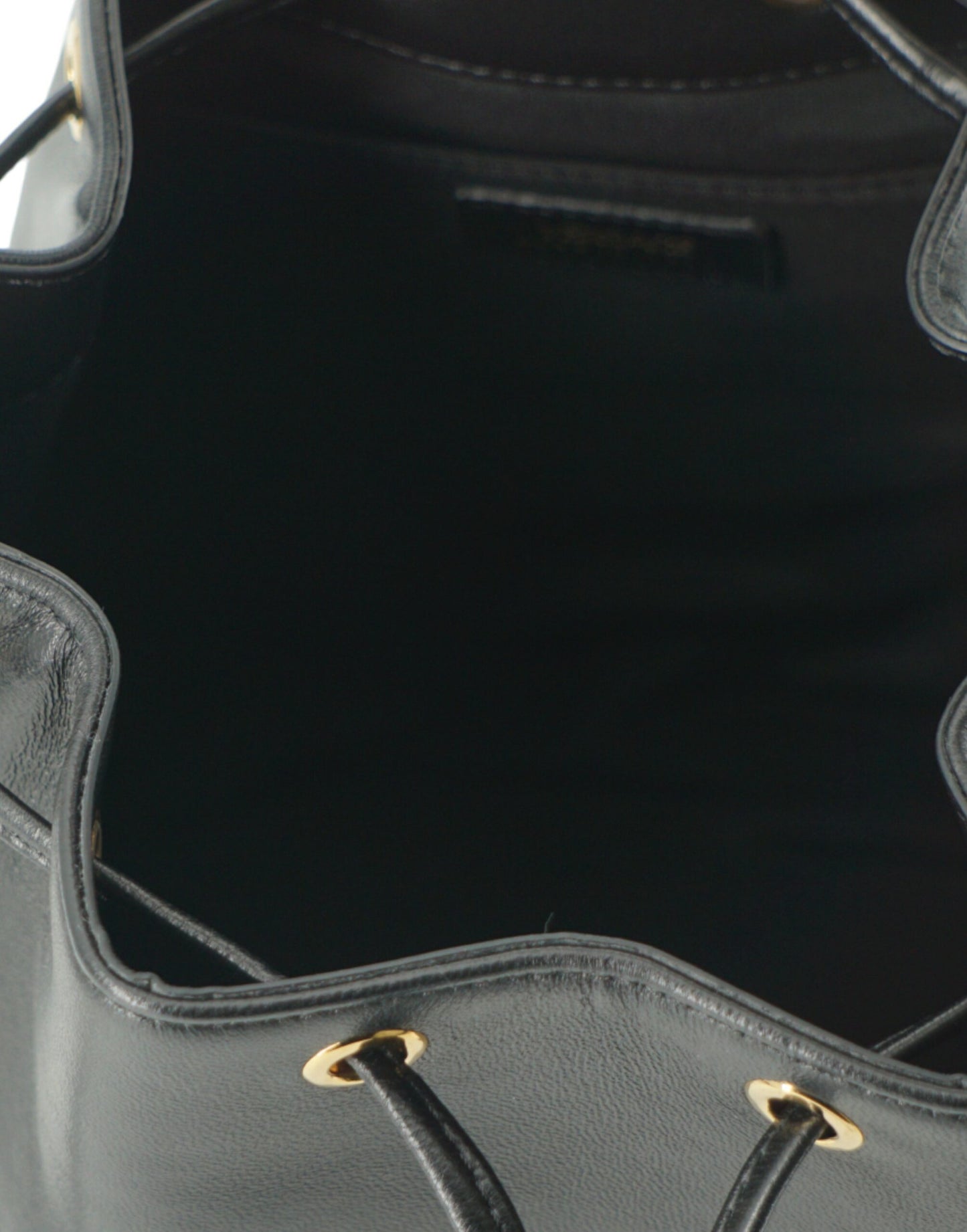 Versace Elegant Black Leather Medusa Bucket Shoulder Bag Womens Shoulder Bag